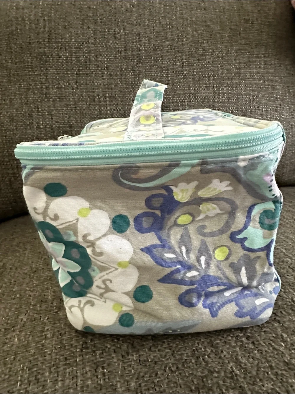 PB Teen Pottery Barn Paisley Floral Train Case Makeup Bag Travel Cosmetic